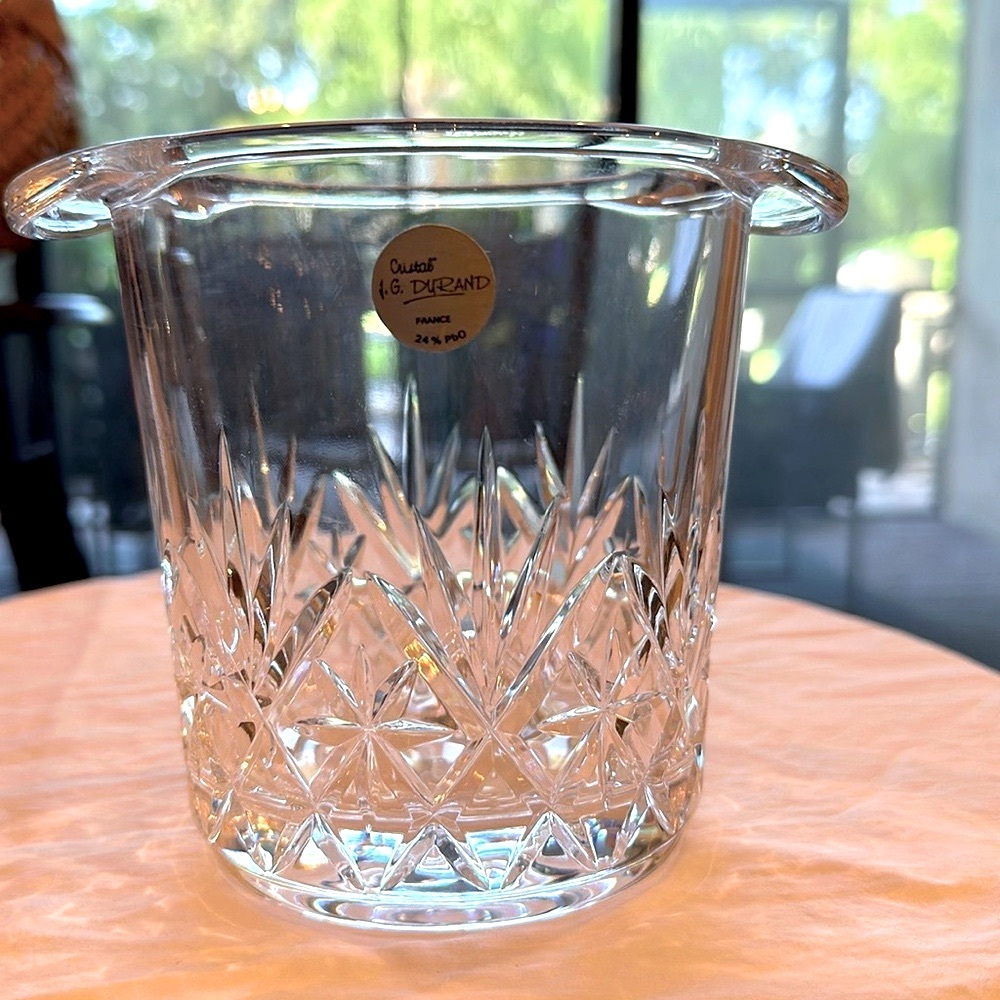 JG Durand Cristal Crystal Ice Bucket Made in France